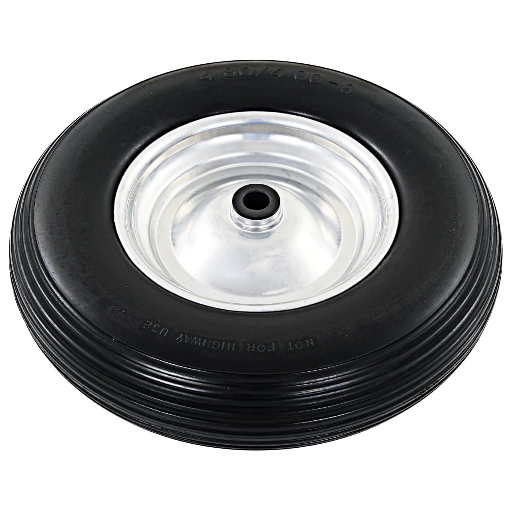 Wheelbarrow Wheel with Axle Solid PU 4.00-8 390mm
