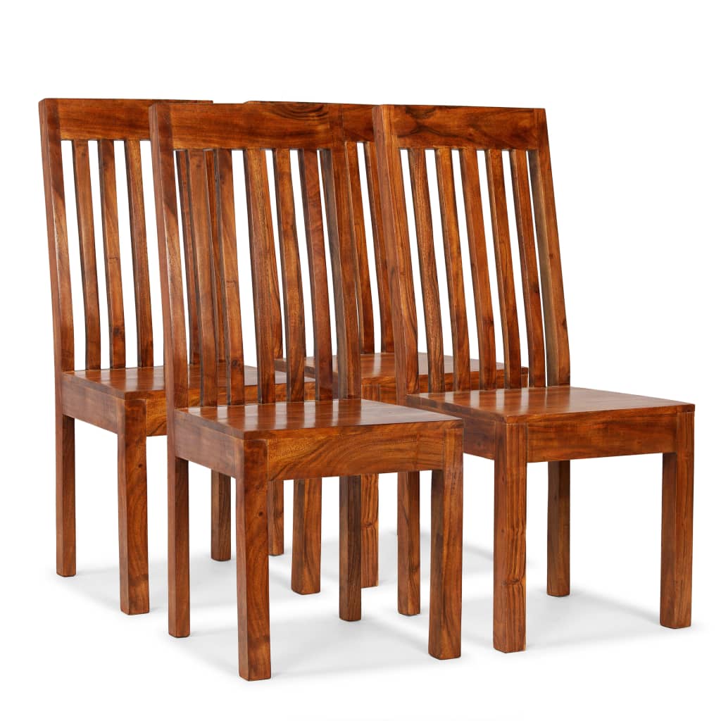 Dining Chairs 4 Pieces Solid Wood Modern