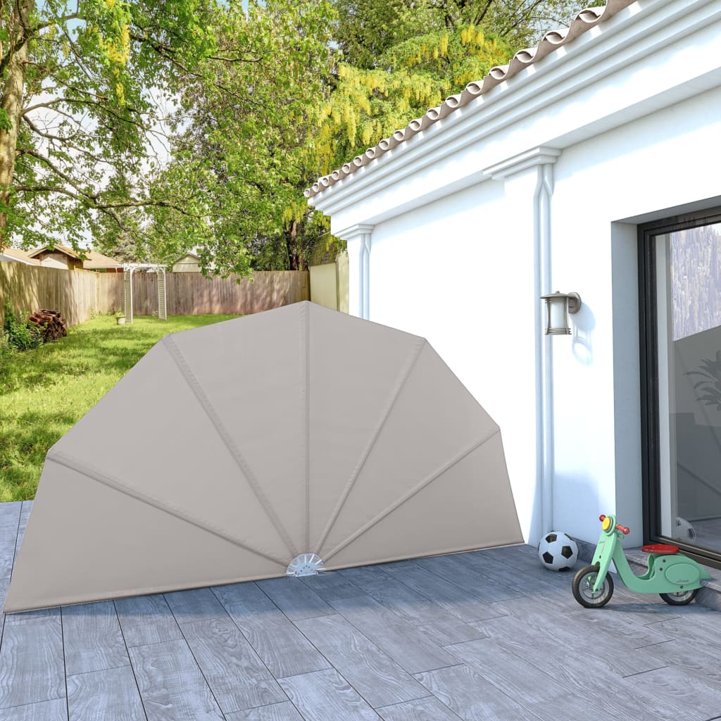 Collapsible Terrace Side Awning Cream 200 cm