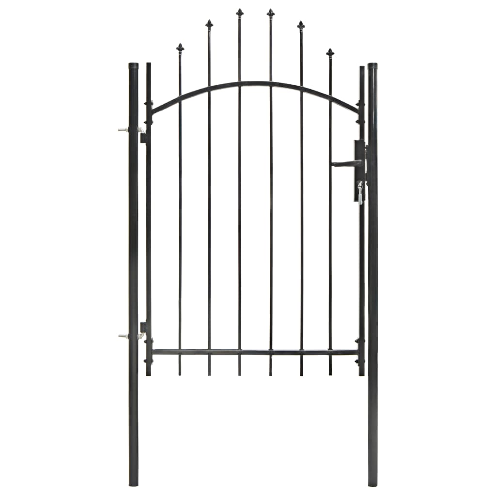 Garden Gate Steel 1x2 m Black