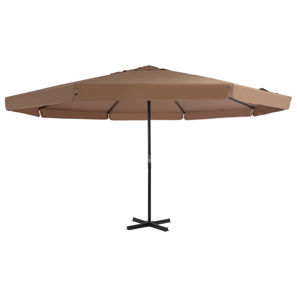 Outdoor Parasol with Aluminium Pole 500 cm Taupe