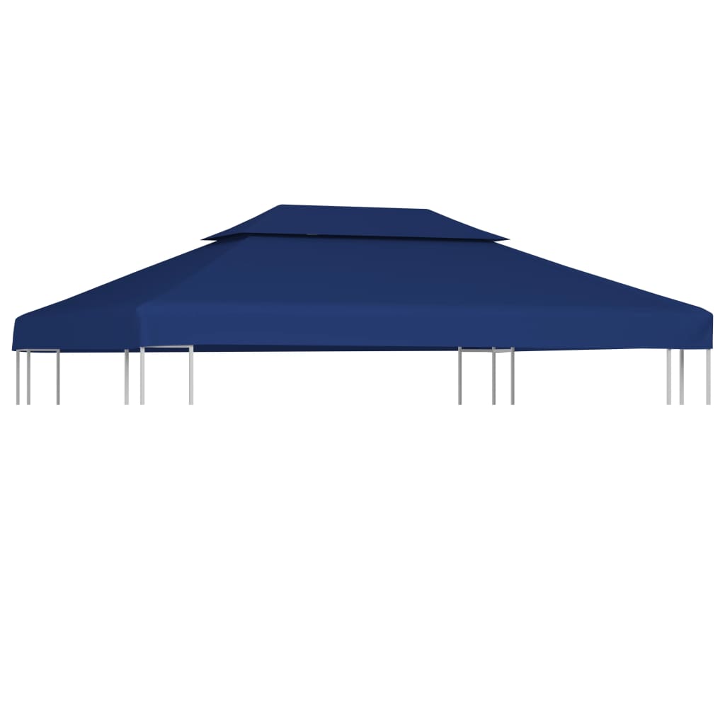 2-Tier Gazebo Top Cover 310 g/m2 4x3 m Blue