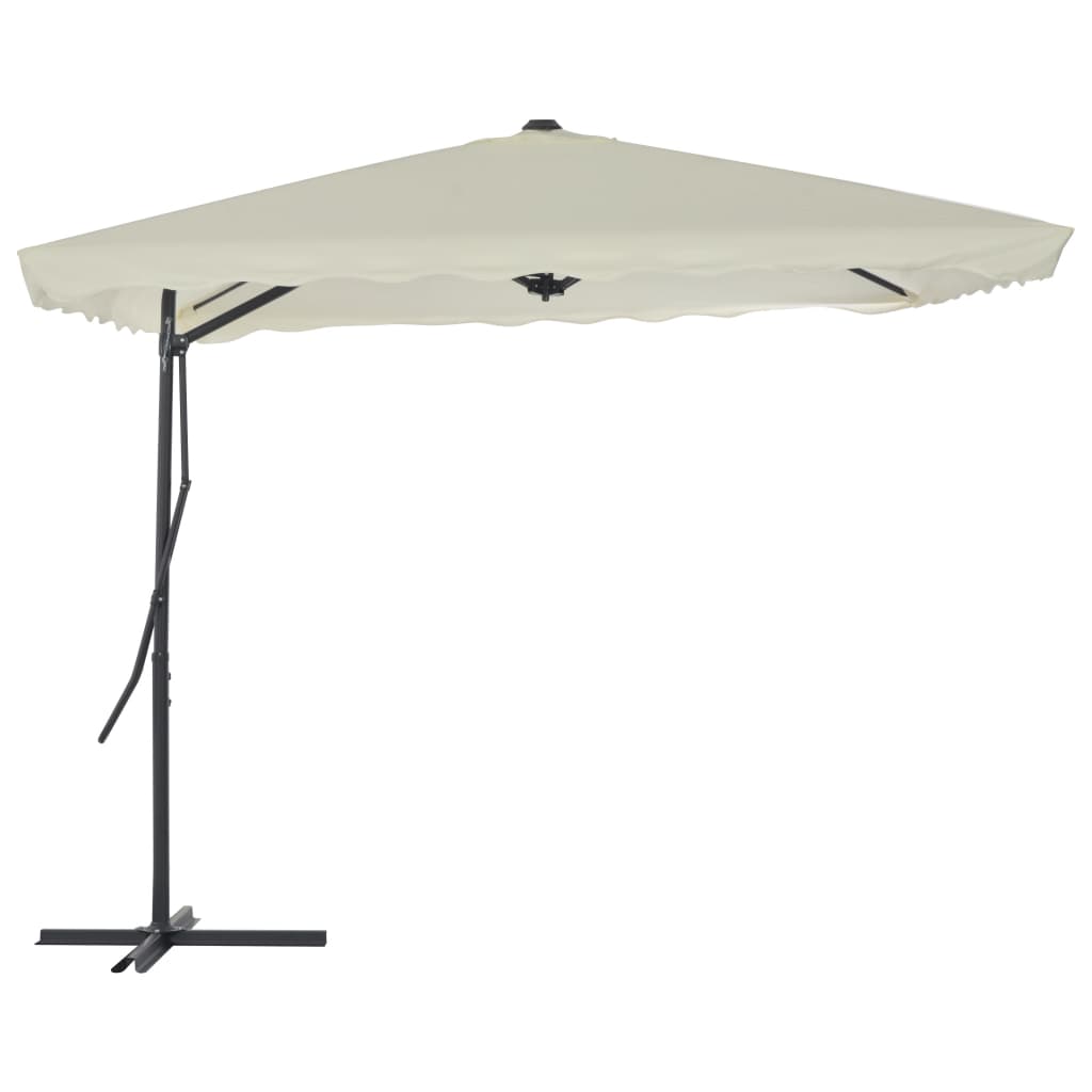 Outdoor Parasol with Steel Pole 250x250 cm Sand