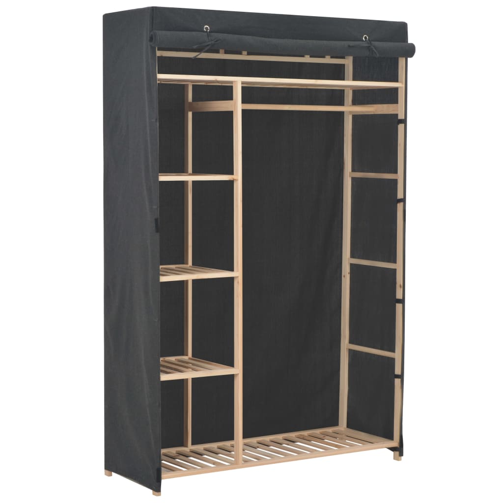 Wardrobe Grey 110x40x170cm Fabric
