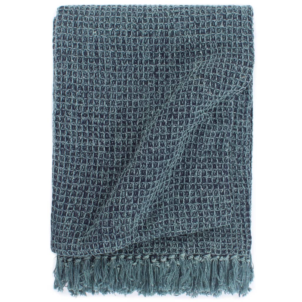Throw Cotton 125x150 cm Indigo Blue
