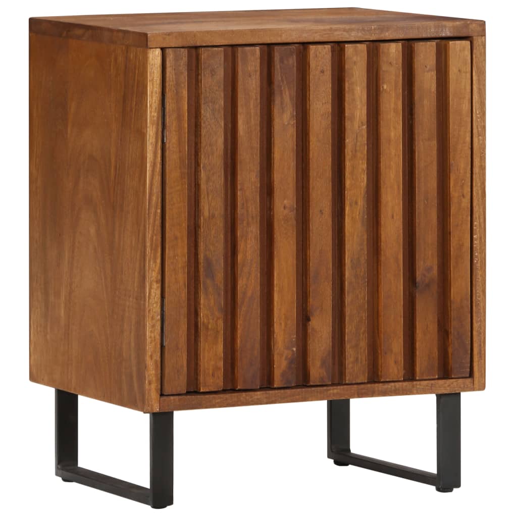 Bedside Table - ANCONA Hal Nightstand Brown 40cm