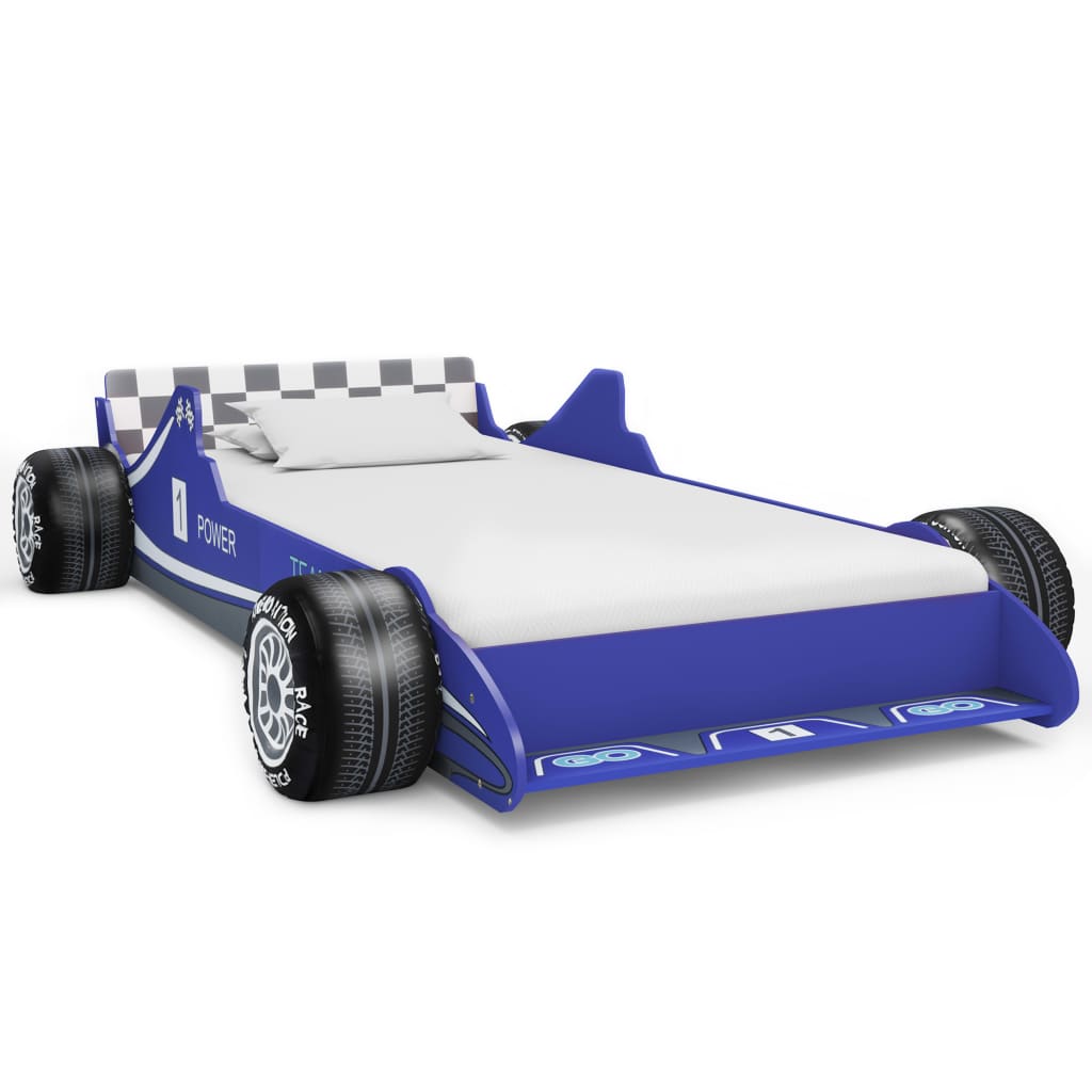 Children's Race Car Bed 90x200 cm Blue