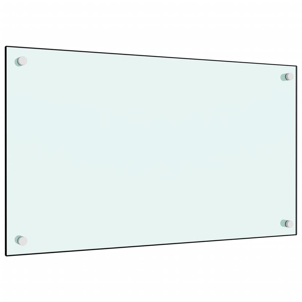Kitchen Backsplash White 70x40 cm Tempered Glass