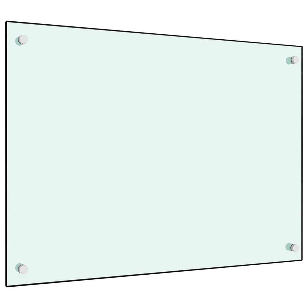 Kitchen Backsplash White 70x50 cm Tempered Glass