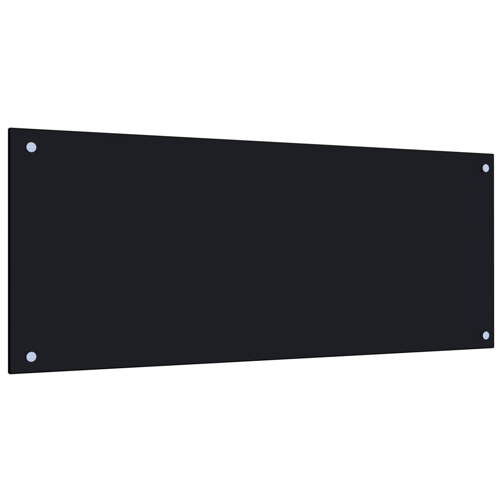 Kitchen Backsplash Black 100x40 cm Tempered Glass