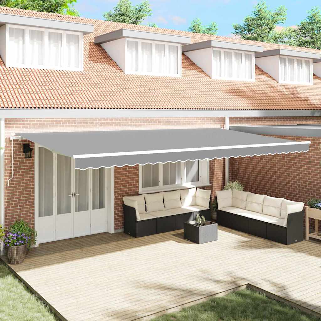 LILVALE Awning Frame Manual 600x300 cm Aluminium - White