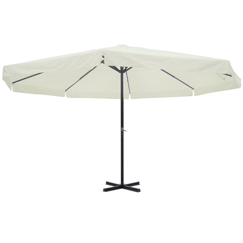 Garden Parasol White Aluminium 500 cm