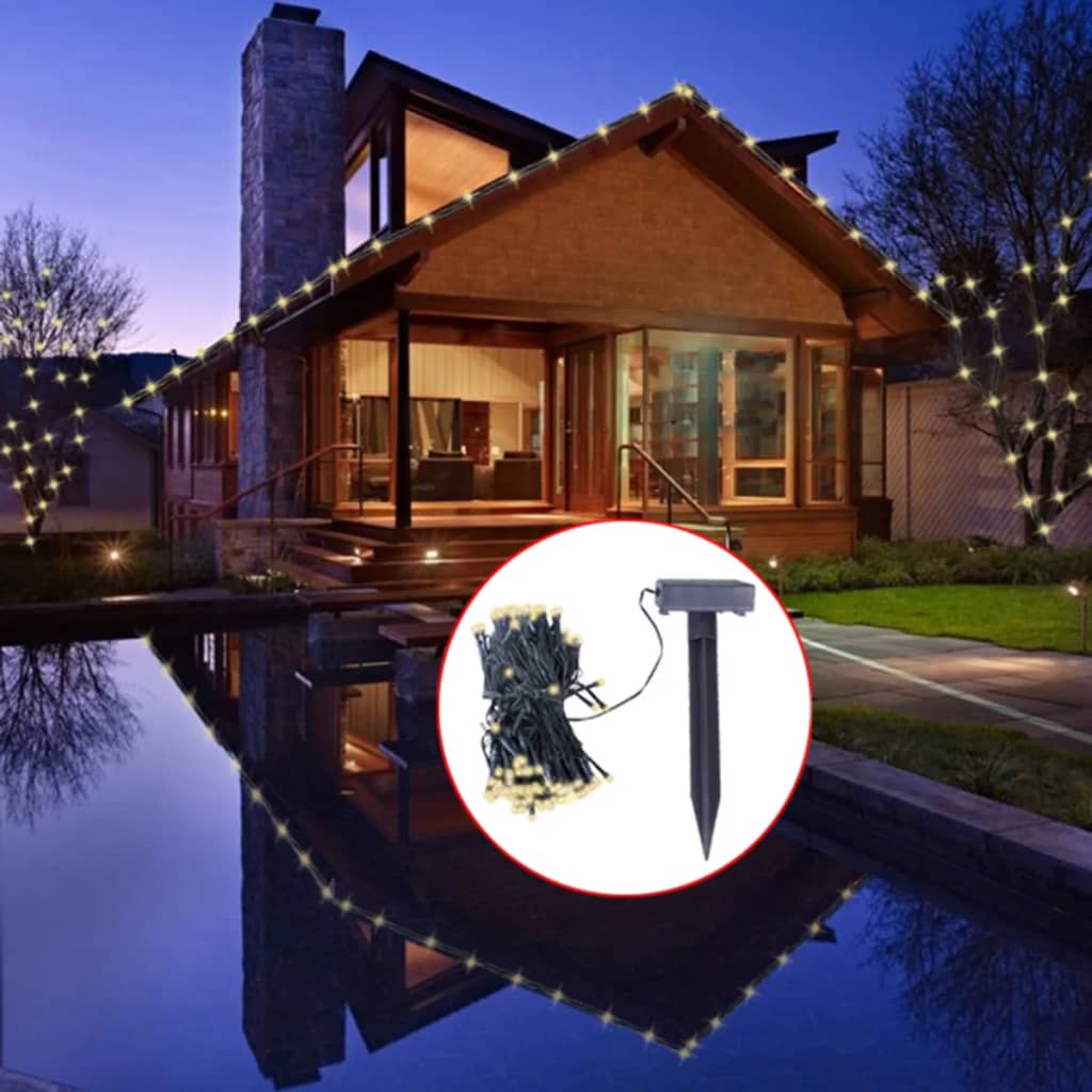 Chena LED Solar String Lights Warm White Christmas Decoration