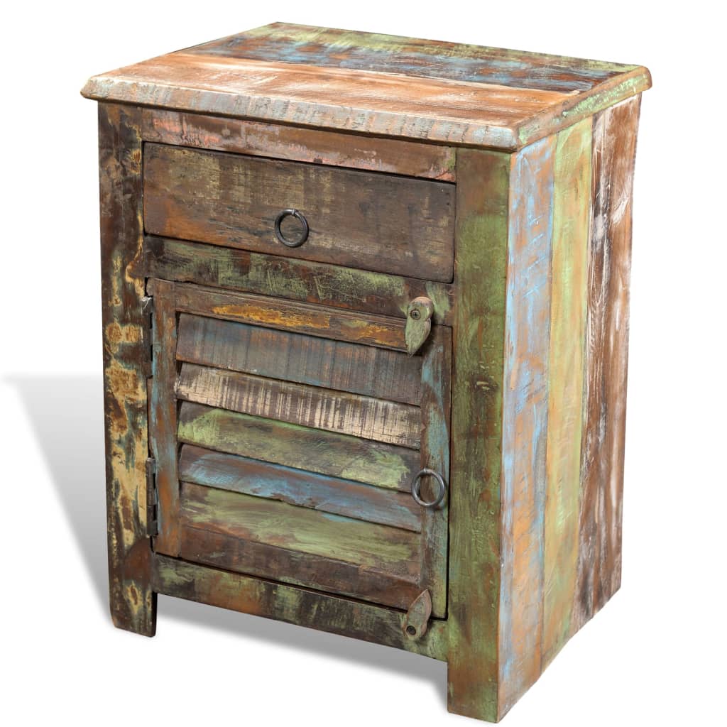 Bedside Table - Lizt Nightstand Multi-Wood 45cm