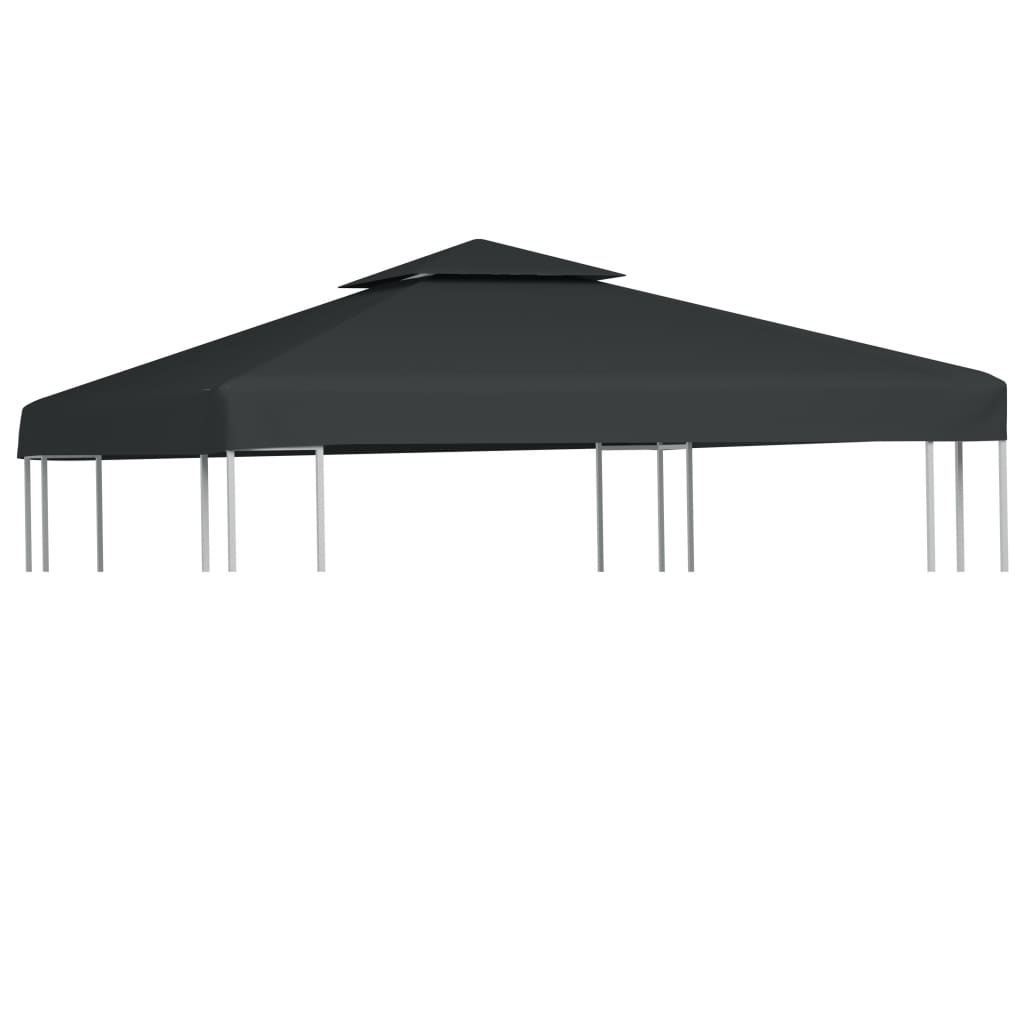 Gazebo Cover Canopy Replacement 310 g / m2 Dark Grey 3 x 3 m