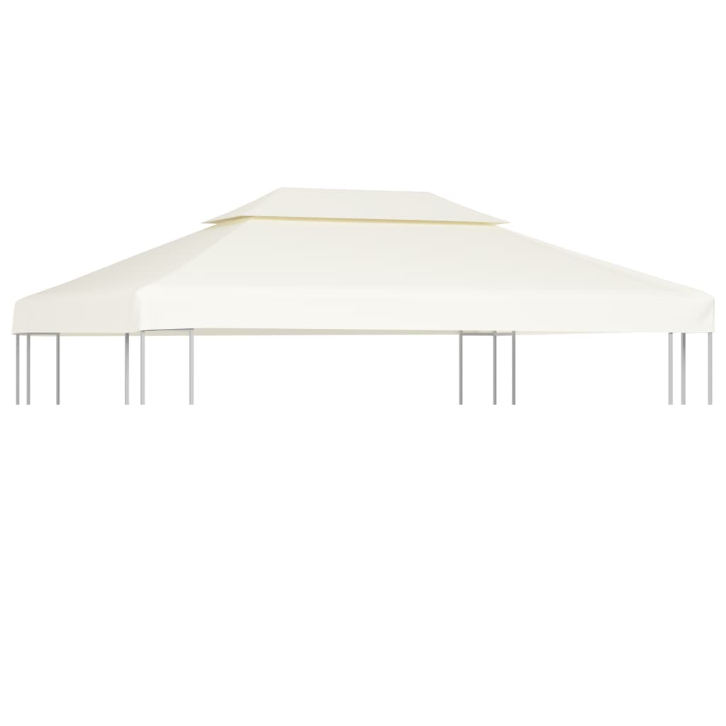 Gazebo Cover Canopy Replacement 310 g / m2 Cream White 3 x 4 m
