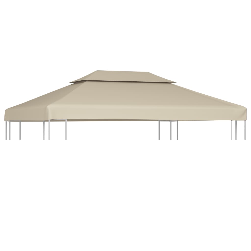 Gazebo Cover Canopy Replacement 310 g / m2 Beige 3 x 4 m