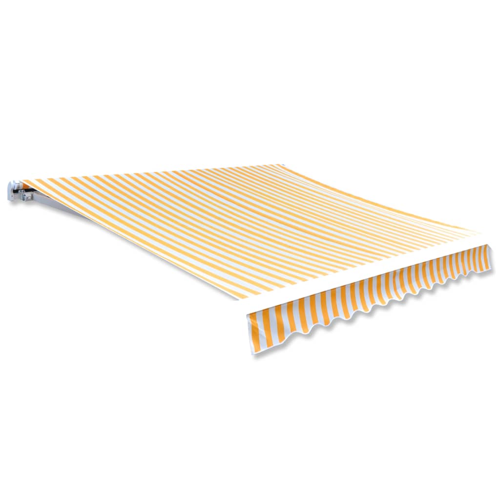 Awning Top Sunshade Canvas Sunflower Yellow & White 3x2.5m