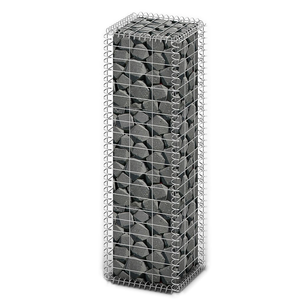Gabion Basket with Lids Galvanised Wire 100 x 30 x 30 cm