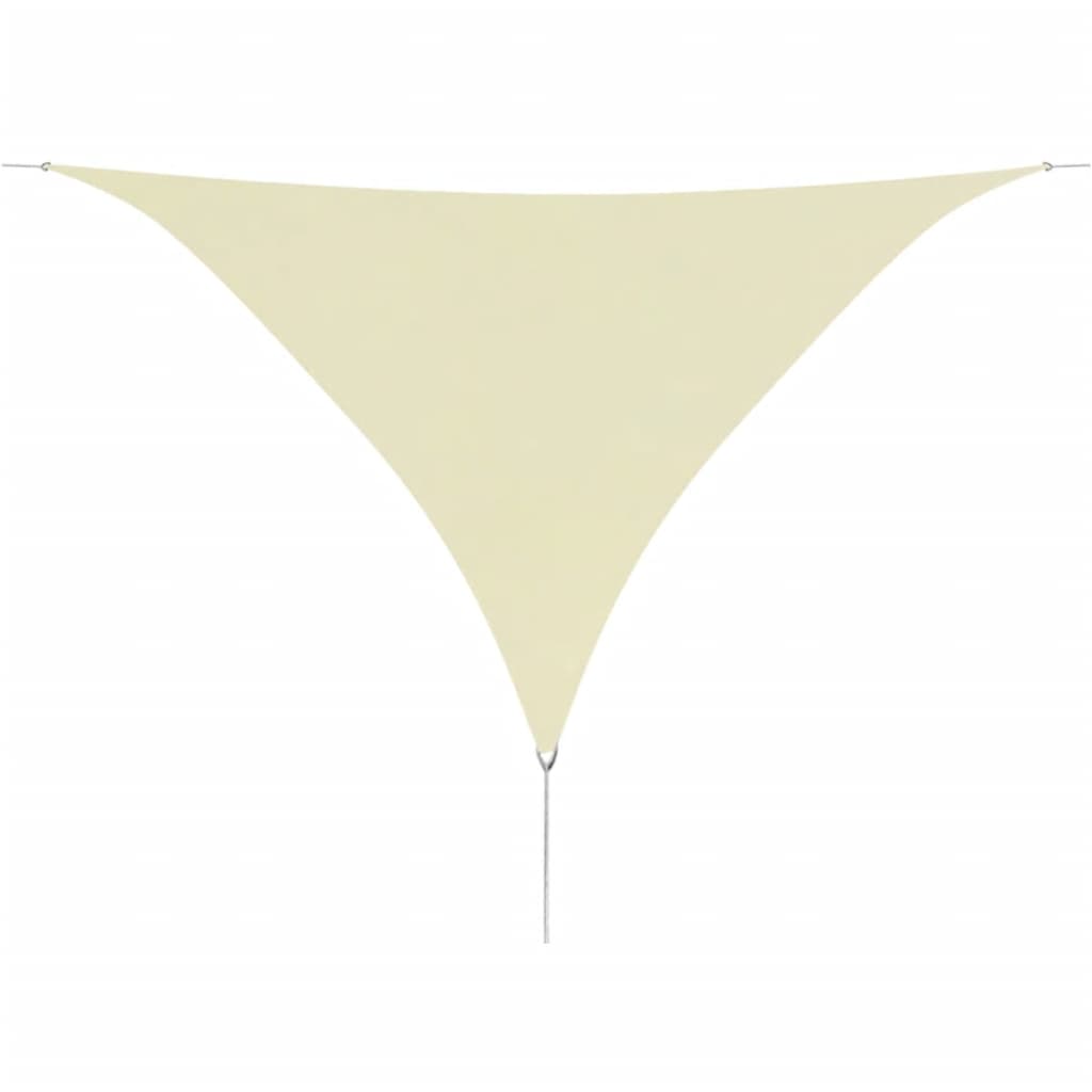 Sunshade Sail Oxford Fabric Triangular 5x5x5 m Cream