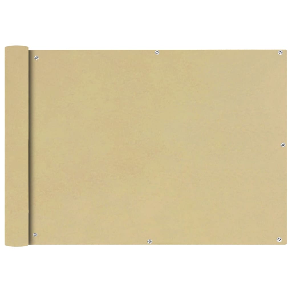 Balcony Screen Oxford Fabric 75x600 cm Beige