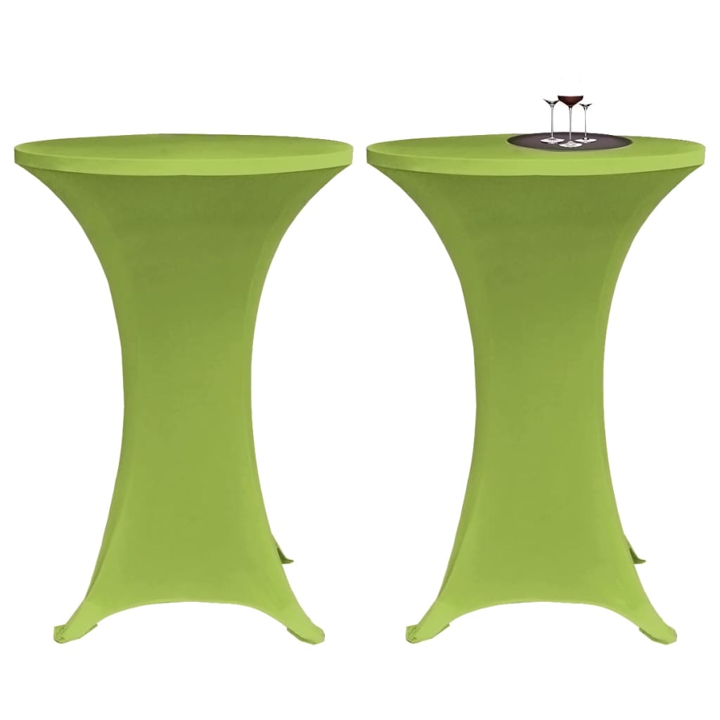 Stretch Table Cover 2 Pcs 60cm Green