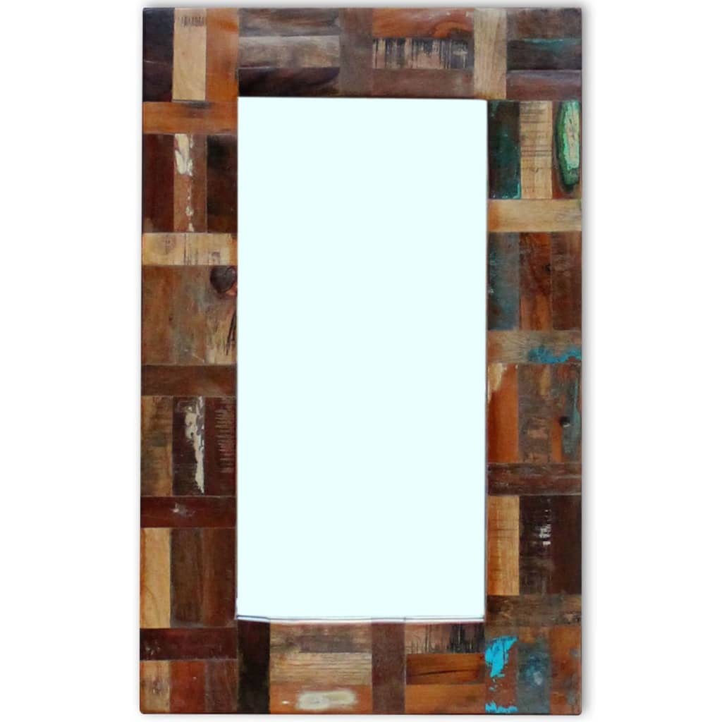Mirror Solid Reclaimed Wood 80x50cm