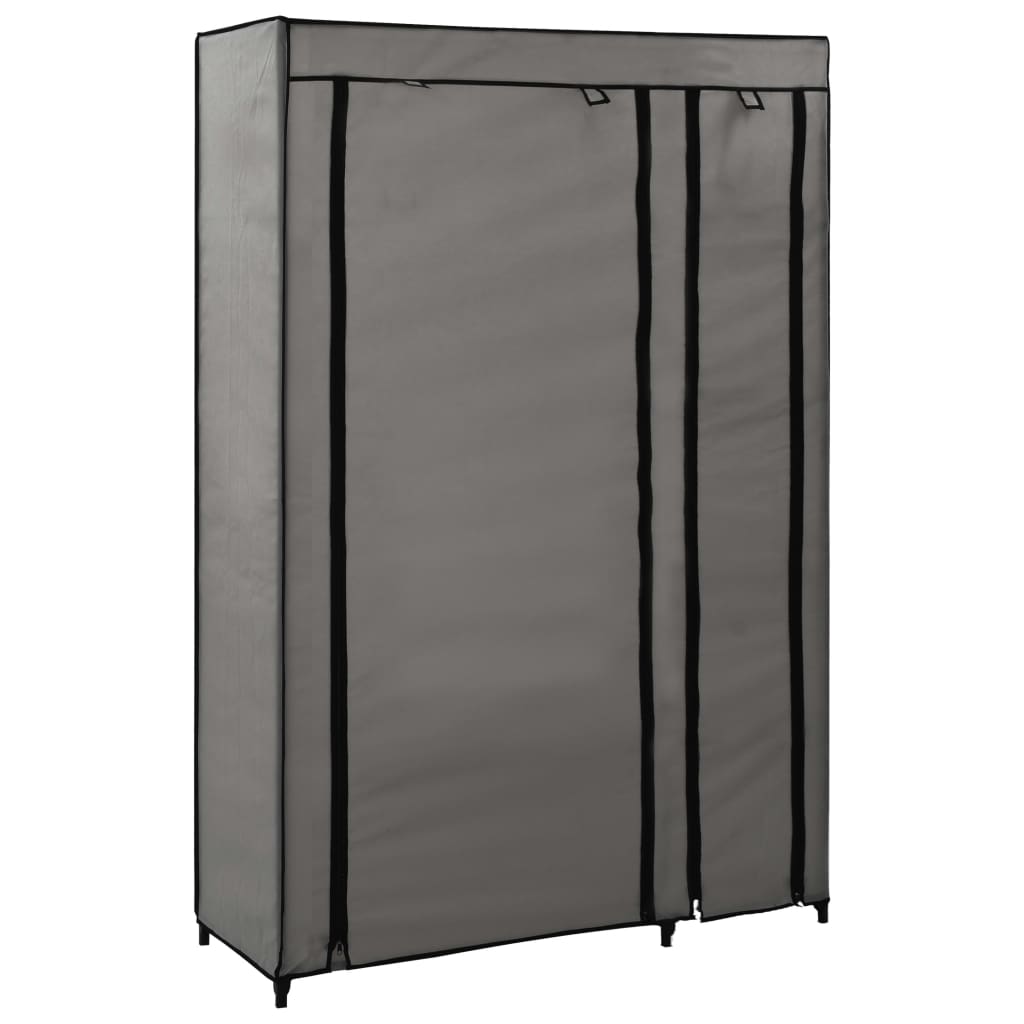 Folding Wardrobe Grey 110x45x175cm Fabric