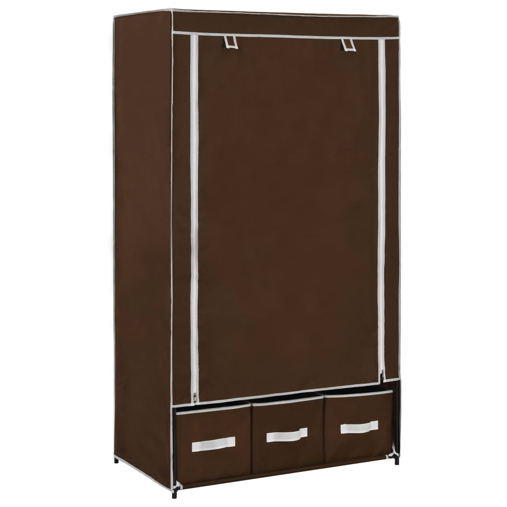 Wardrobe Brown 87x49x159cm Fabric