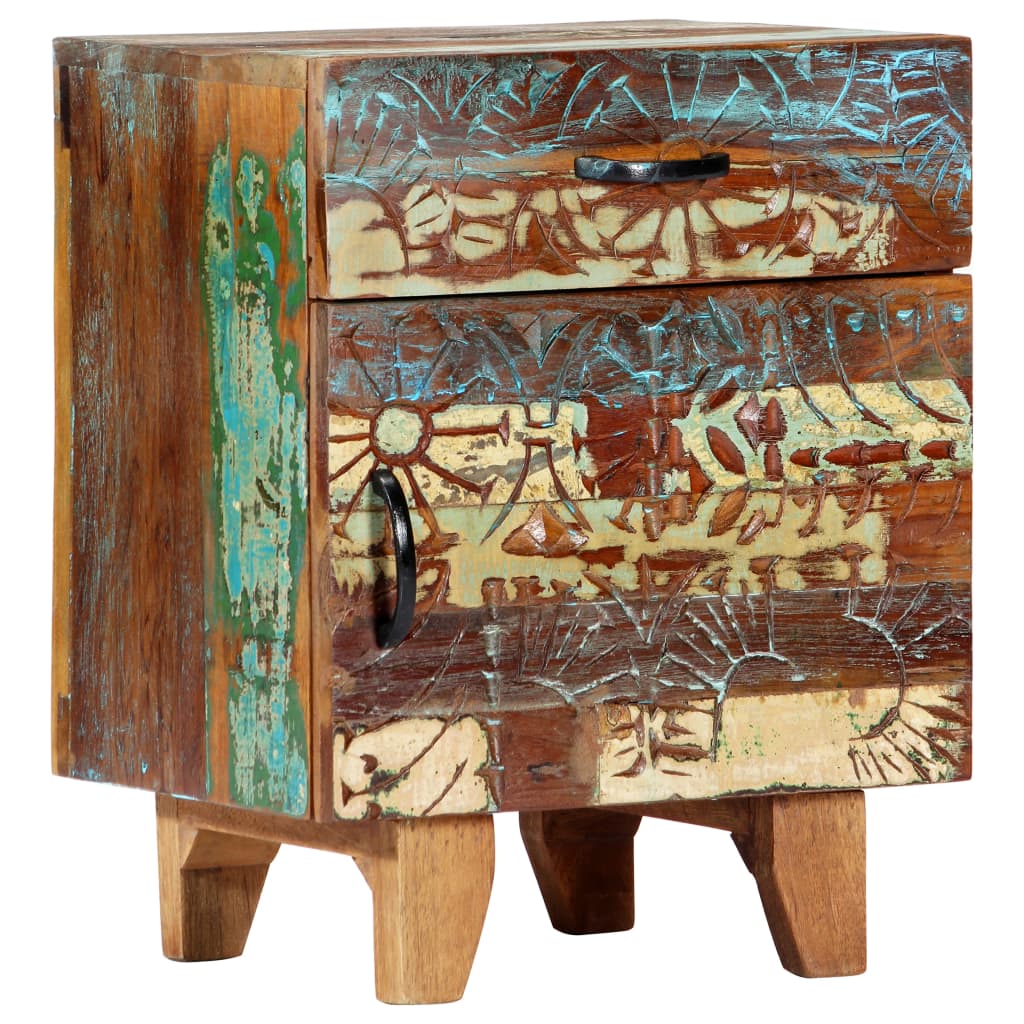 Bedside Table - ALPINE Nightstand Multi Colour 40cm