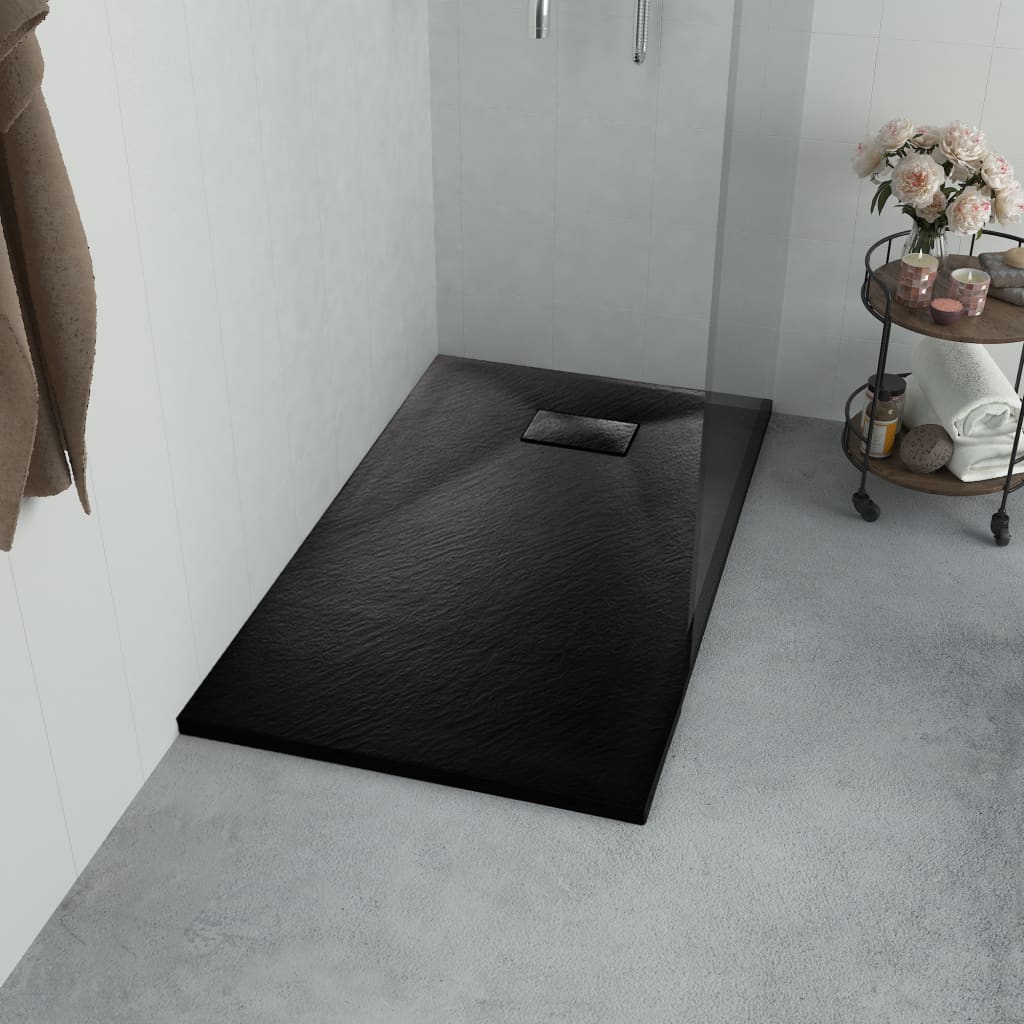 Shower Base Tray SMC Black 90x90cm