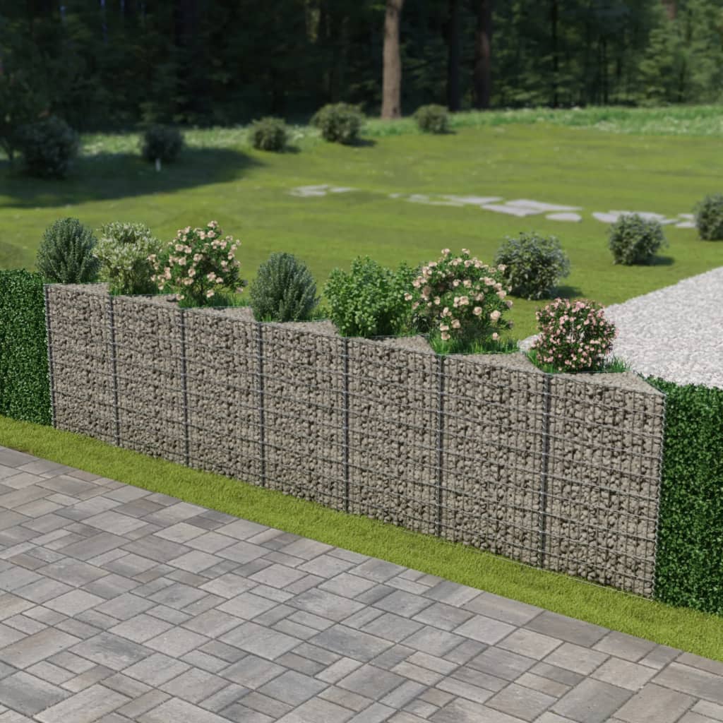 Gabion Wall Galvanised Steel 450x30x100 cm