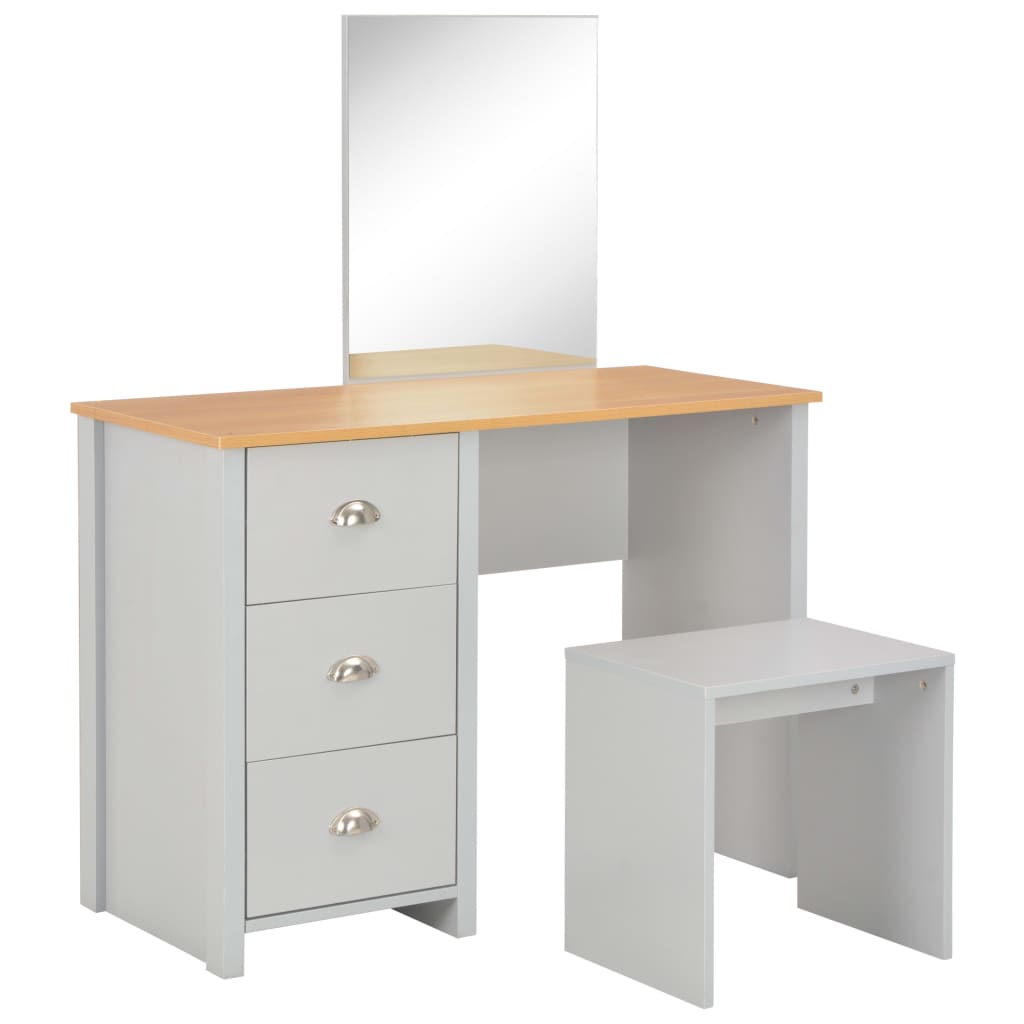 Dressing Table - KESTI Dresser Grey and Natural 104cm