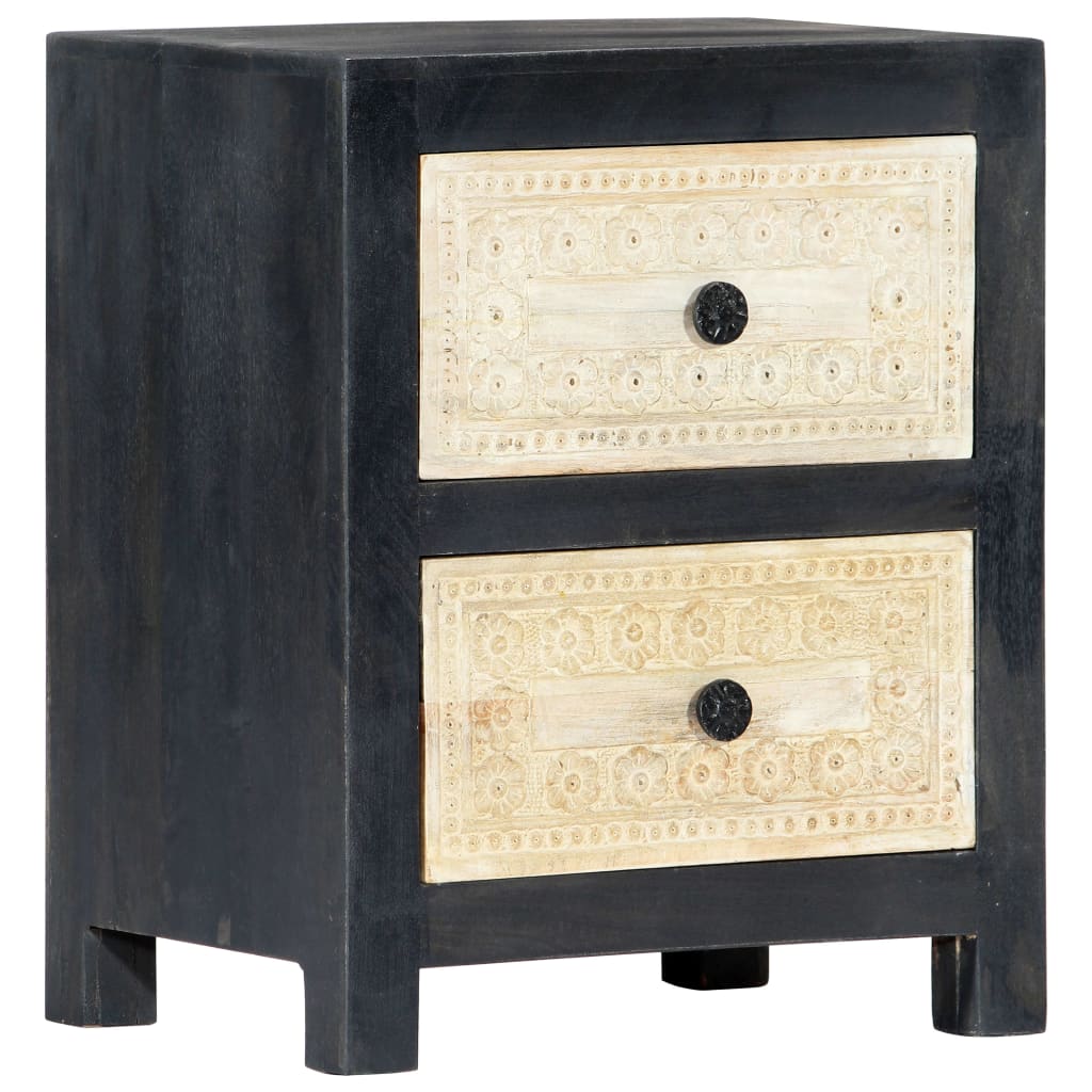 Bedside Table - CATANIA Nightstand Grey 40cm
