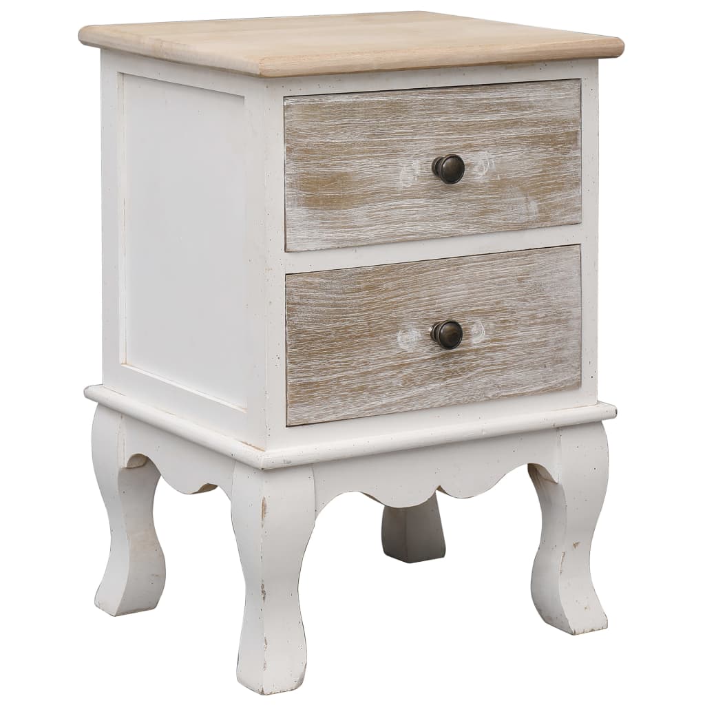 Bedside Table - MORSE Nightstand White 35cm