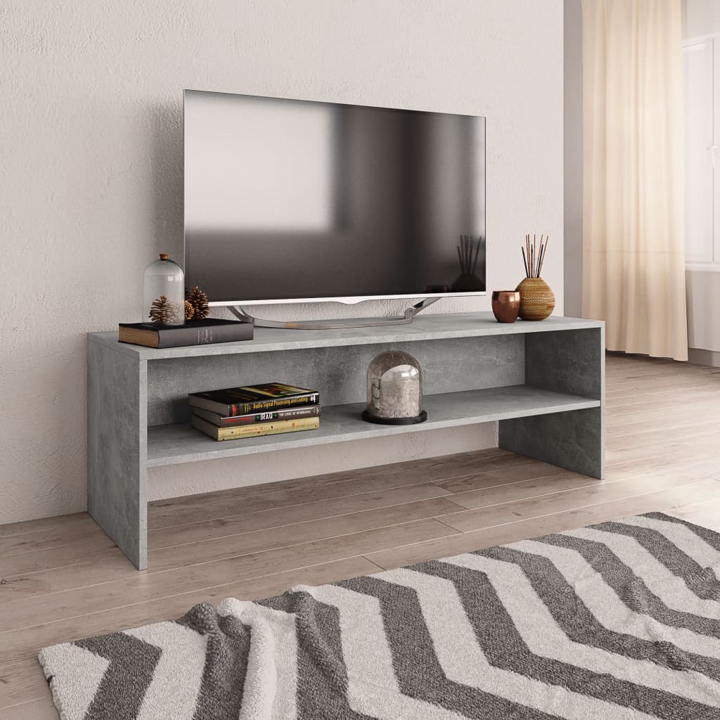 TV Cabinet Concrete Grey 120x40x40 cm Chipboard