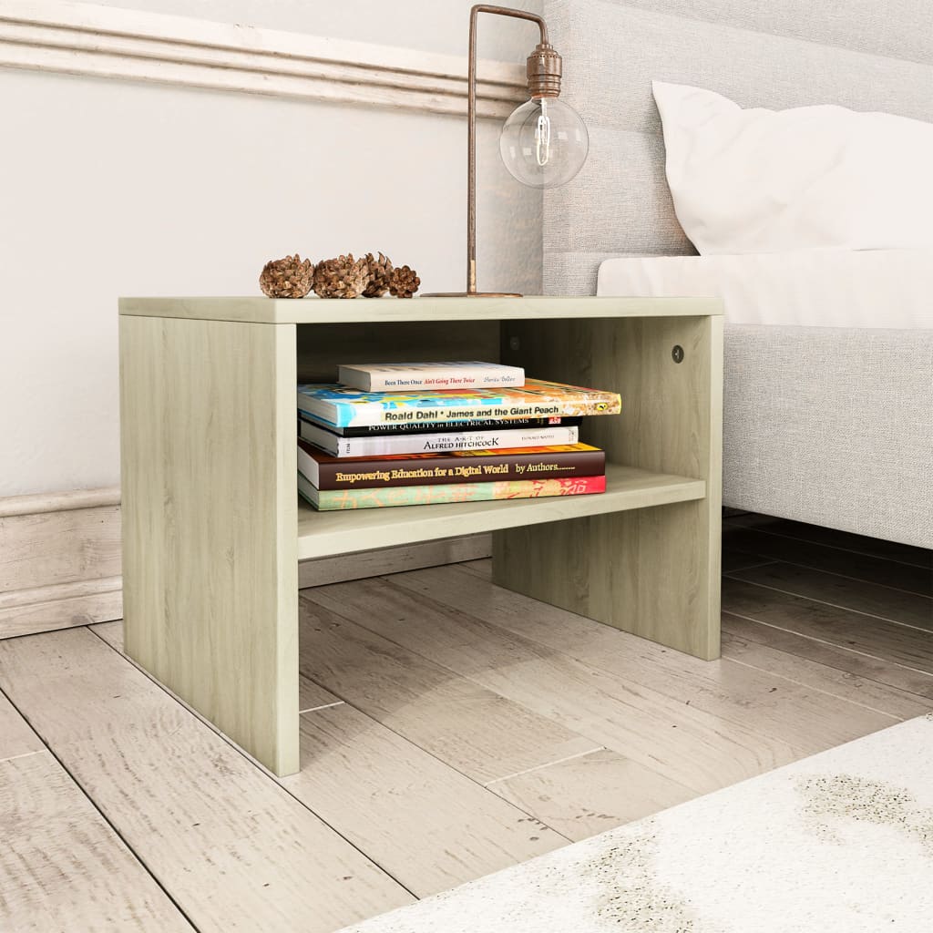 Bedside Table - ENNA Lux Nightstand Sonoma Oak 40cm