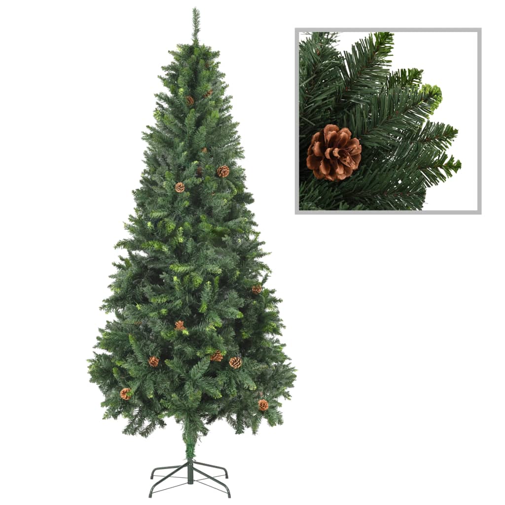 Briet Artificial Christmas Tree Pine Cones Green 210cm