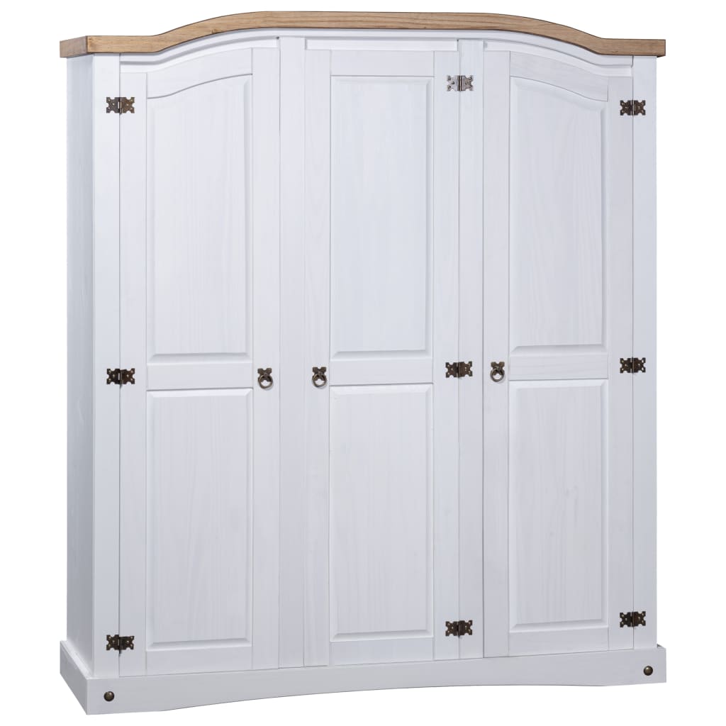 GRACE 3 Door Wardrobe White - 150.5cm