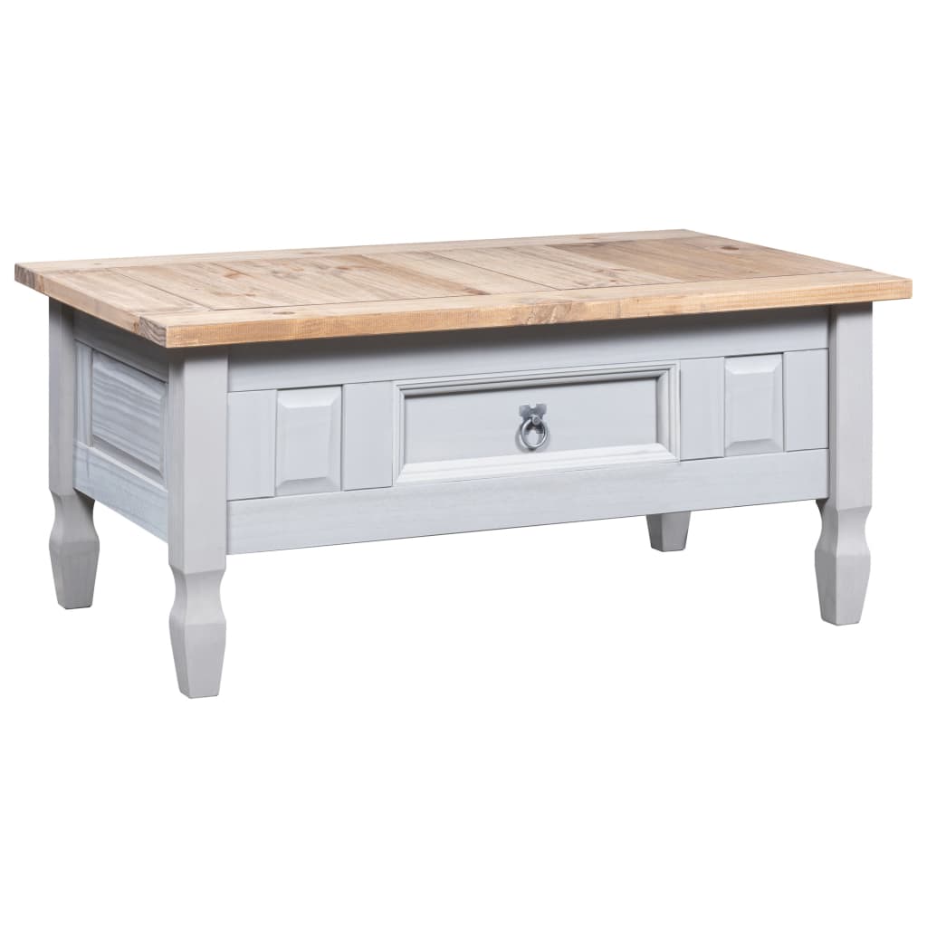 Coffee Table Mexican Pine Corona Range Grey 100x55x45 cm