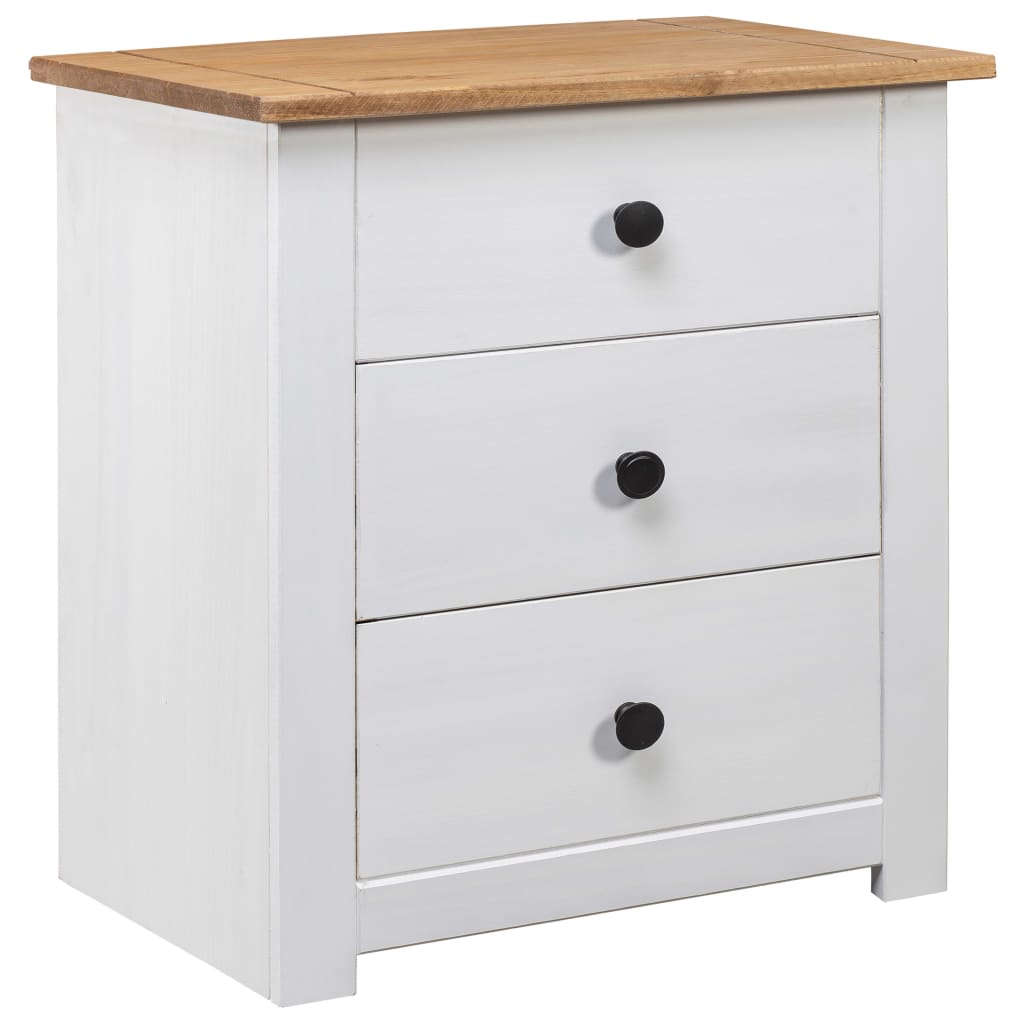 Bedside Table - DENVER Nightstand White 46cm