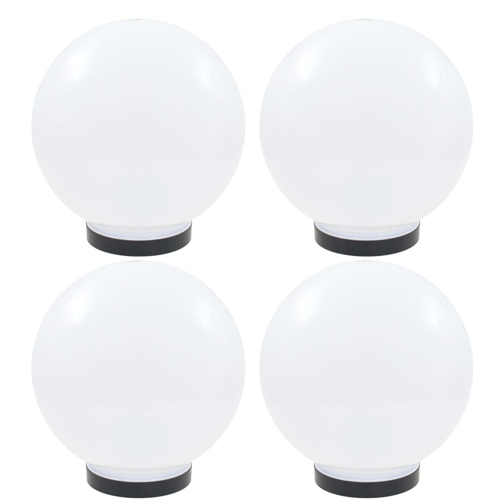LED Bowl Lamps 4 Pieces Spherical 25 cm PMMA