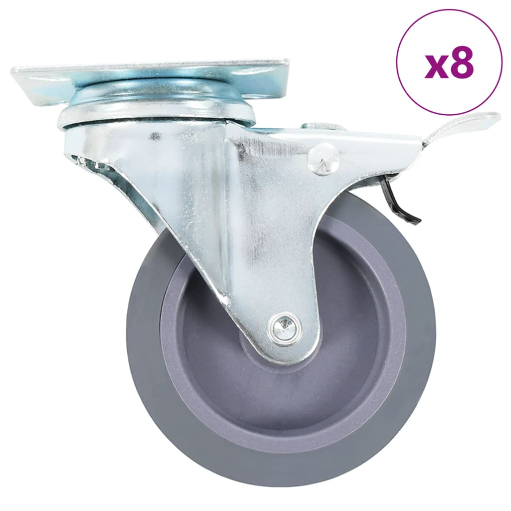 8 pcs Swivel Casters 75 mm