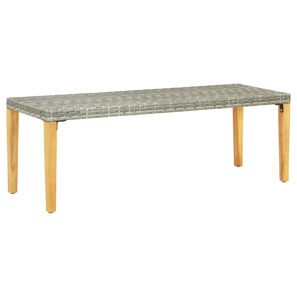 Garden Bench 80 cm Poly Rattan Grey