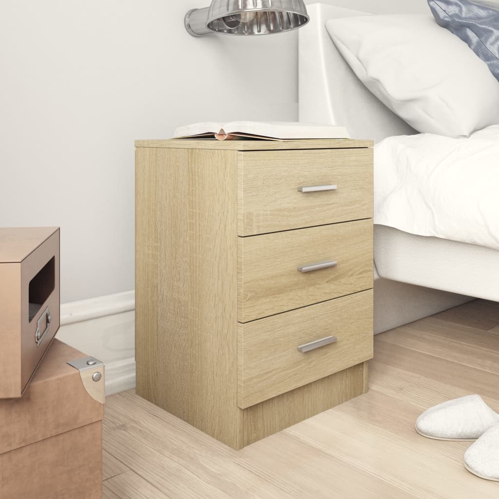 Bedside Table - HERON Nightstand Sonoma Oak 38cm