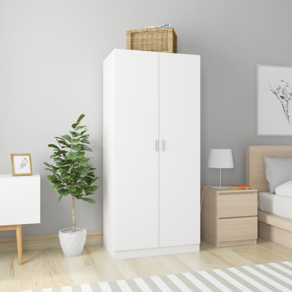 VALLETTA 2 Door Wardrobe White - 80cm