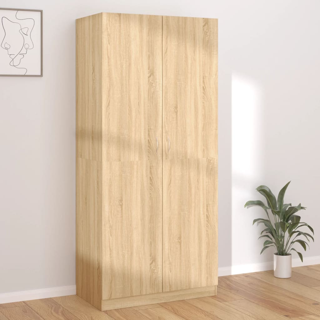 VALLETTA 2 Door Wardrobe Sonoma Oak - 90cm