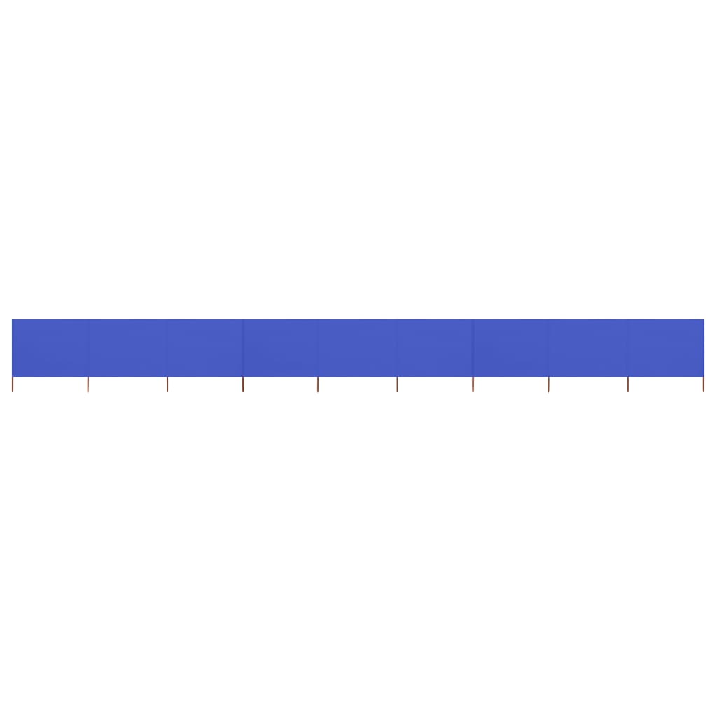 9-panel Wind Screen Fabric 1200x120 cm Azure Blue