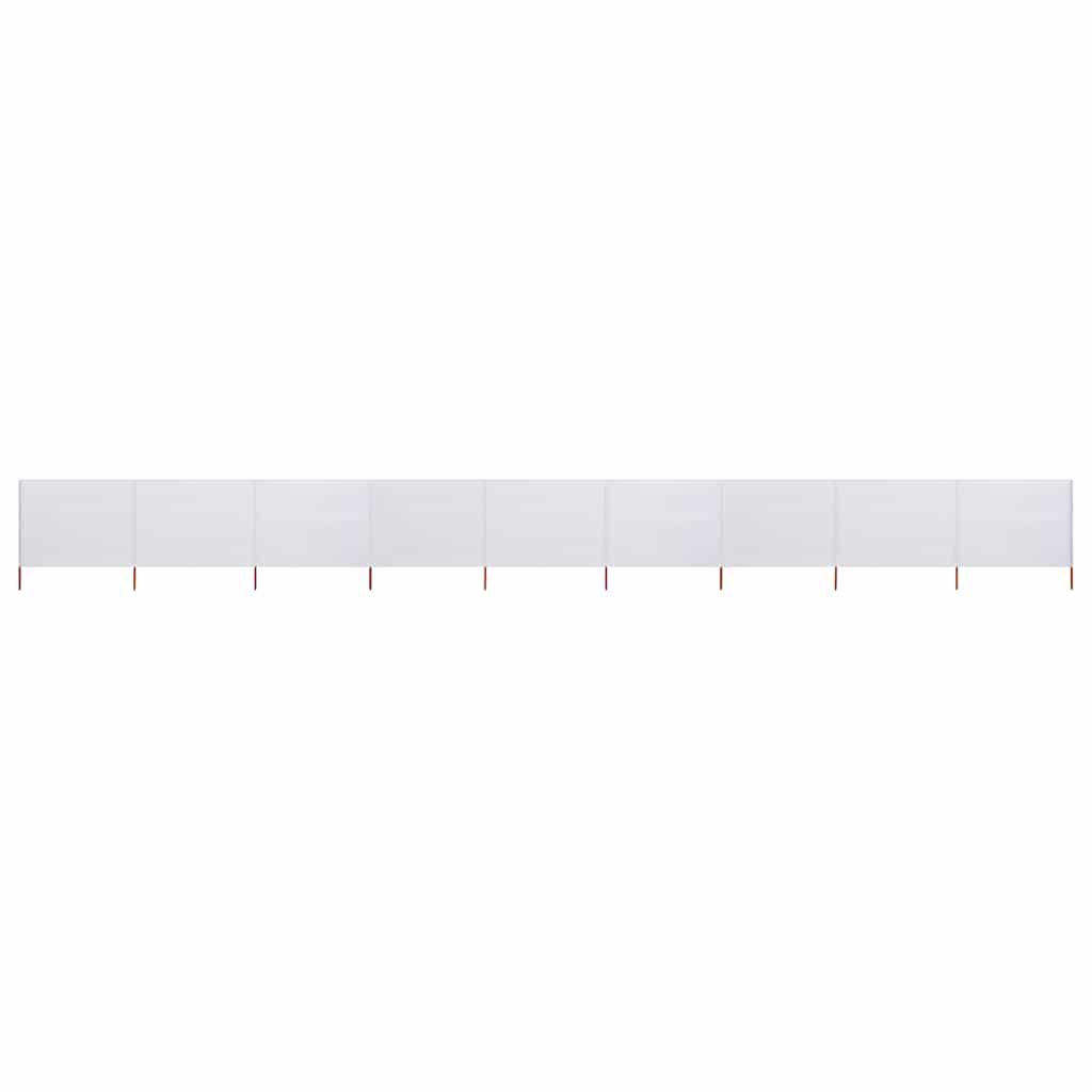 PHEHAL 9-panel Wind Screen 1200x160 cm Sand Fabric - White