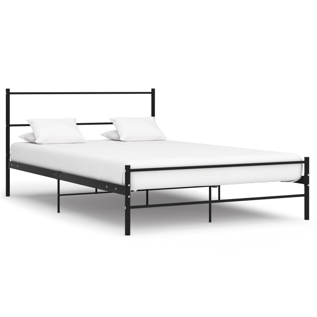 Bed Frame Black Metal 160x200 cm